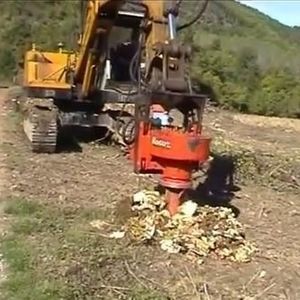 вертикальный измельчитель пней