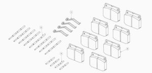 ремонтный комплект тормоза для JCB