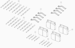 ремонтный комплект тормоза для JCB
