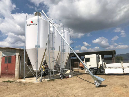 Зернохранилище для злаковых - SIV Series - AGRITECH S.R.L. - для питания животных / из стекловолокна / круглое