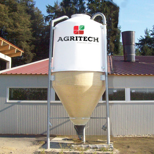 Зернохранилище для злаковых - SIA GL Series - AGRITECH S.R.L. - для питания животных / из стекловолокна / с коническим дном