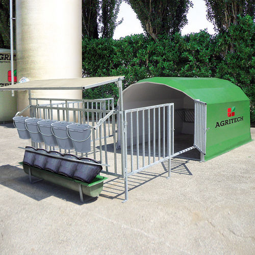 Будка для домашнего скота - AGRIBOX5C - AGRITECH S.R.L. - для телят / коллективная / из стали