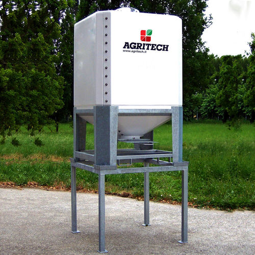 Зернохранилище для злаковых - CUBO2 - AGRITECH S.R.L. - из стекловолокна / с коническим дном
