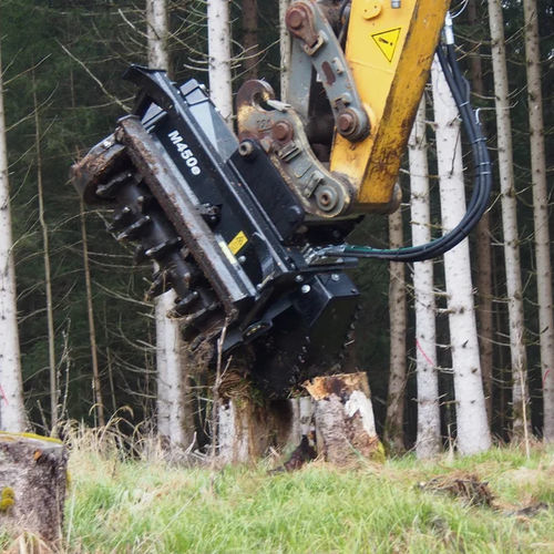 Навесной мульчер - GRIZZLY M450e-1100 - AHWI Maschinenbau GmbH - с молотками / для лесохозяйственных работ / гидравлический