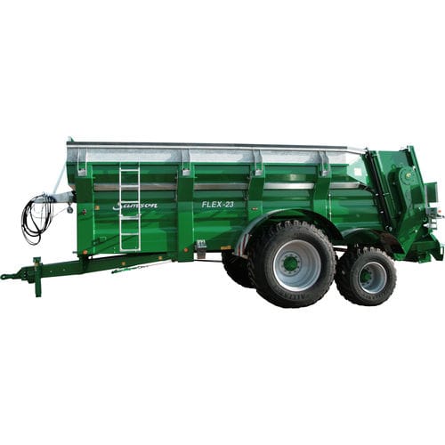 Прицепной разбрасыватель навоза - FLEX Series - SAMSON AGRO A/S - с вертикальными щетками / одноосный / двухосный