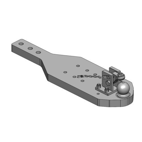 Штанга сцепного устройства с отверстиями - 00.960.290.3-A02 - SCHARMÜLLER GesmbH & Co. KG - 3 отверстия / для CASE IH / для New Holland