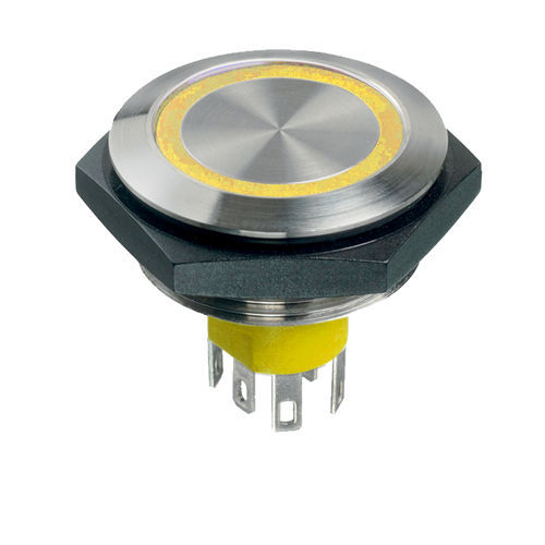 Выключатель нажимная кнопка - AV55022000074BK - APEM GmbH - IP67 / IP65 / со светодиодом