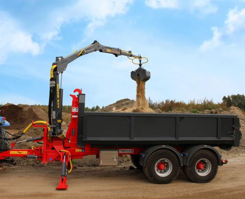 Прицеп с крюковым подъемником - BIGAB 12-15 - AS FORS MW - опрокидной / двухосный / сельскохозяйственный