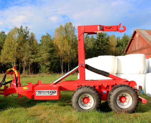 Прицеп с крюковым подъемником - BIGAB 10-14 G2 - AS FORS MW - опрокидной / двухосный / сельскохозяйственный