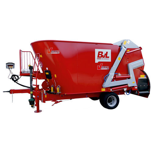 Вертикальный винтовой смеситель - V-MIX FILL PLUS LS - Bernard van Lengerich Maschinenfabrik GmbH & Co. KG - прицепной / с боковой разгрузкой / с 2 винтами
