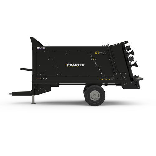 Прицепной разбрасыватель навоза - Crafter X7 - CELIKEL AGRICULTURAL MACHINERY INC - с вертикальными щетками / одноосный / компактный