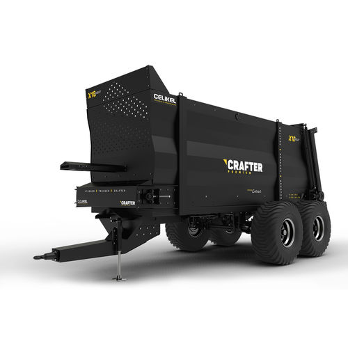 Прицепной разбрасыватель навоза - Crafter X18 - CELIKEL AGRICULTURAL MACHINERY INC - с вертикальными щетками / двухосный / компост