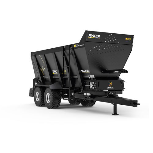 Прицепной разбрасыватель навоза - Ryker R10 - CELIKEL AGRICULTURAL MACHINERY INC - с горизонтальными щетками / двухосный / компост