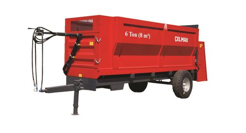 Прицеп-самосвал - 6 Tonne 8 m³ Solid manure trailer - Celmak Agriculture Machinery - опрокидной / одноосный / сельскохозяйственный