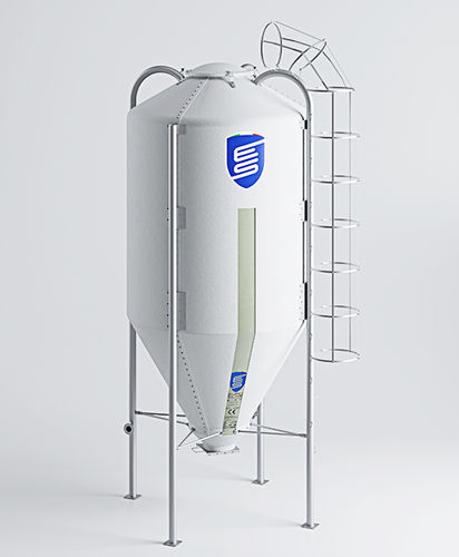 Зернохранилище для питания животных - EXV series - EUROSILOS SIRP s.r.l. - из стекловолокна / с коническим дном / устойчивое к УФ-лучам