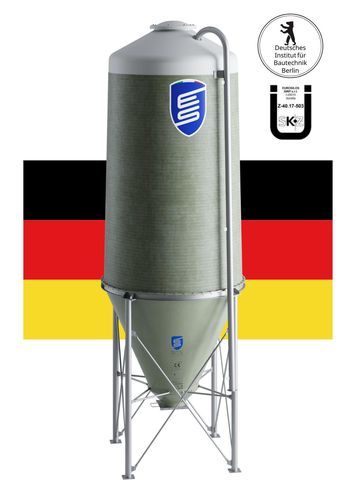 Зернохранилище для питания животных - MIL series - EUROSILOS SIRP s.r.l. - из стекловолокна / с коническим дном / модульное