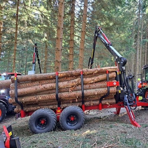 Двухосный прицеп - FT11 - FARMI FOREST Corporation - лесохозяйственный / 11 тонн / с гидравлической тормозной системой