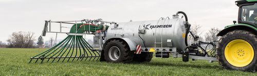 Одноосный разбрасыватель навоза - SUPERCIS 800 - Farmtech d.o.o. - с приспособлением для заделки навоза / под давлением / прицепной