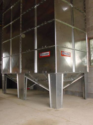 Зернохранилище для злаковых - Modulsilo - Gruber Maschinen GmbH Getreidetechnik - из гальванизированной стали / с бункером / прямоугольное