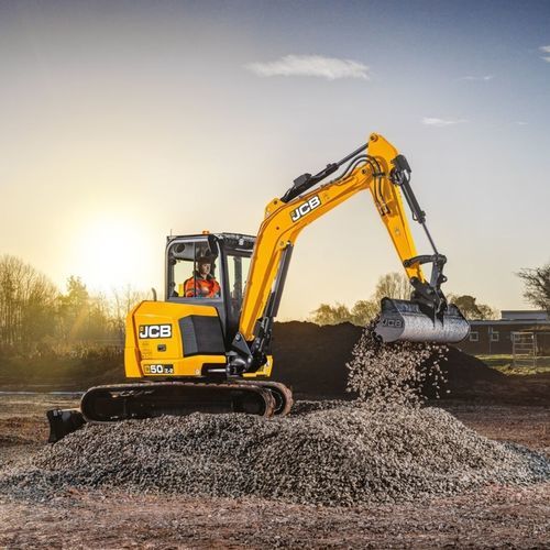 Компактный экскаватор - 50Z-2 - JCB - с лезвием / для камней