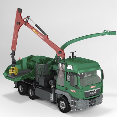 Измельчитель веток на грузовике - HEM 593 R-Truck - JENZ GmbH Maschinen- und Fahrzeugbau - с двигателем внутреннего сгорания