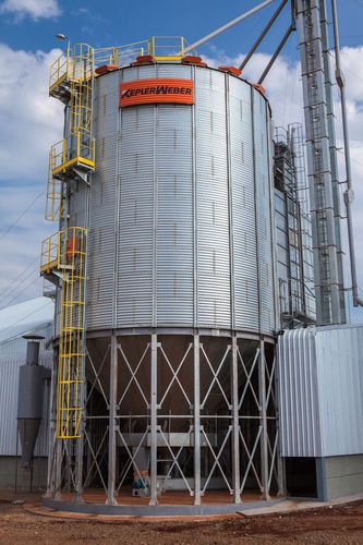 Зернохранилище для злаковых - Kepler Weber Industrial S/A - из металла / с коническим дном