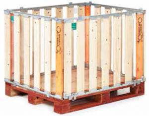 Бак из дерева - ADR  - Naus Kisten en Pallets B.V. POOLING PARTNERS - из металла / вентилируемый / с крышкой