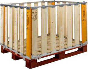 Бак из дерева - CRT - Naus Kisten en Pallets B.V. POOLING PARTNERS - из металла / вентилируемый