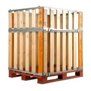 Бак из дерева - CRT Glass - Naus Kisten en Pallets B.V. POOLING PARTNERS - из металла / вентилируемый