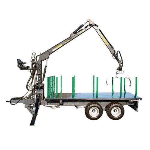 Прицеп-платформа - OL TDK 120 K - Oehler Maschinen Fahrzeugbau GmbH - двухосный / лесохозяйственный / 12 тонн