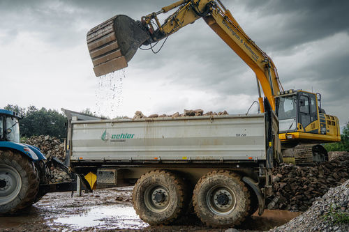 Опрокидной прицеп - OL TSK 220 - Oehler Maschinen Fahrzeugbau GmbH - двухосный / сельскохозяйственный / 22 тонны