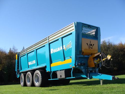 Прицепной разбрасыватель навоза - ROLLMAX 8735 - Rolland - с вертикальными щетками / трехосный
