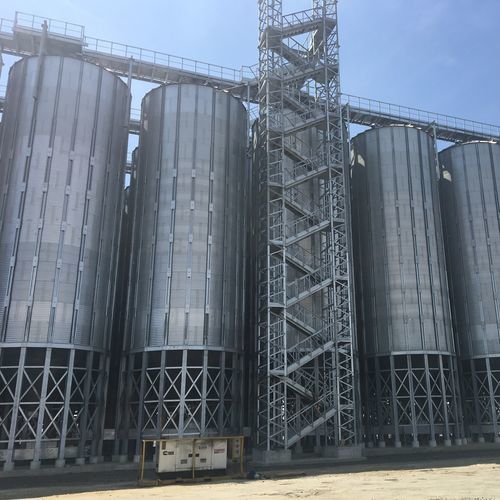 Зернохранилище для злаковых - SILOS Spain - из гальванизированной стали / круглое / с бункером