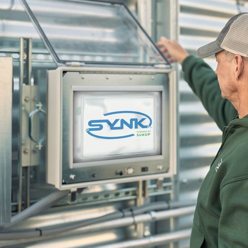 Система наблюдения для злаковых - Synk&trade; EngIn&trade; - Sukup Mfg Co - для сельского хозяйства / для измерения температуры / влажности