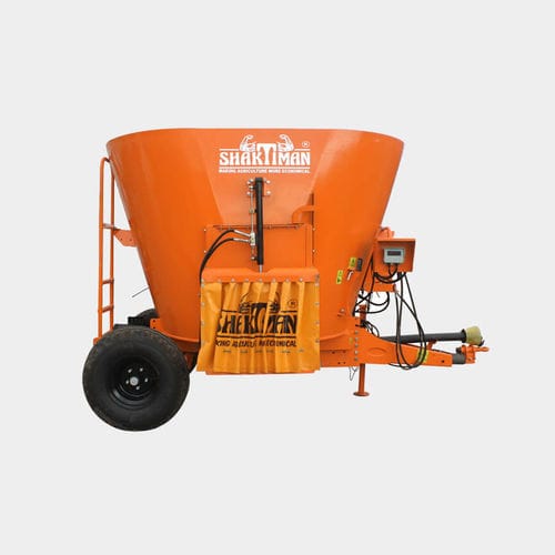 Вертикальный винтовой смеситель - TMR 50 - Tirth Agro Technology Pvt. Ltd. - прицепной / с боковой разгрузкой / с приводным валом