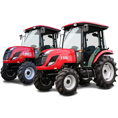 Гидростатический трактор - T494/574,T495/575 - TONG Yang Moolsan Co., Ltd. - 4 цилиндра / с кабиной / сцепка на три точки