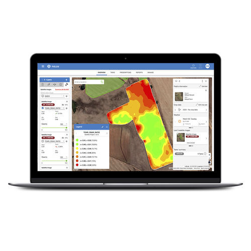 Программное обеспечение для управления - Topcon Precision Agriculture - для анализа / для контроля / для управления данными