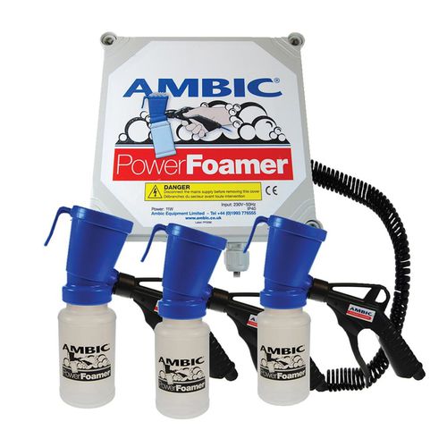Стакан для обработки вымени с пистолетом-распылителем - PowerFoamer - Ambic Equipment Ltd. - вспенивающий