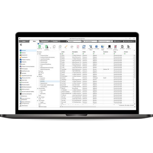 Программное обеспечение для управления - BESTMIX Software - для состава кормов / сельскохозяйственное / с поддержкой ИИ