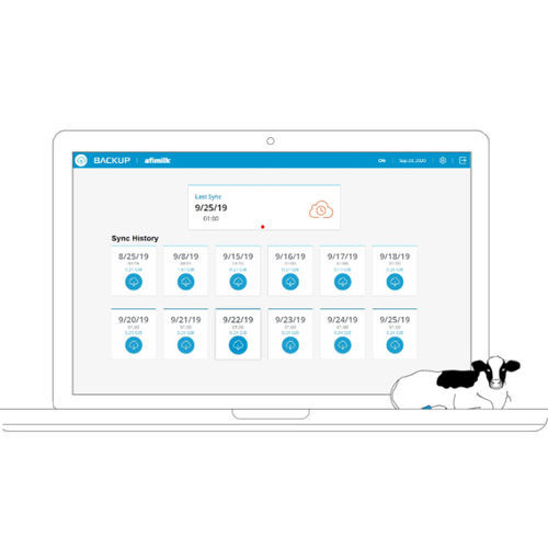 Мобильное приложение для управления данными - BACKUP - Afimilk - для сбора данных / сельскохозяйственное / для разведения скота