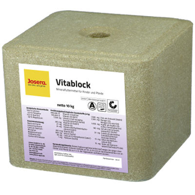 Лизунец для крупного рогатого скота - Vitablock - JOSERA Tierernährung - с солью / с микроэлементами / биологически чистый