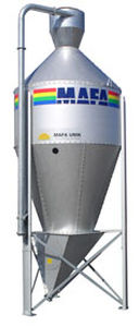 Зернохранилище для злаковых - Unik Small - MAFA Silos AB - из металла / круглое / с коническим дном