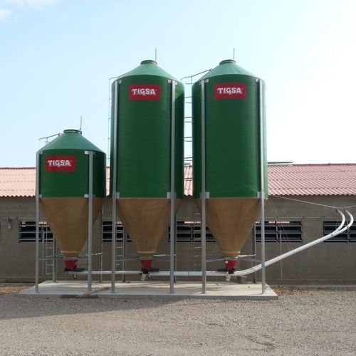 Зернохранилище из полиэстера - Silos poliester - TIGSA - для питания животных / с коническим дном / модульное
