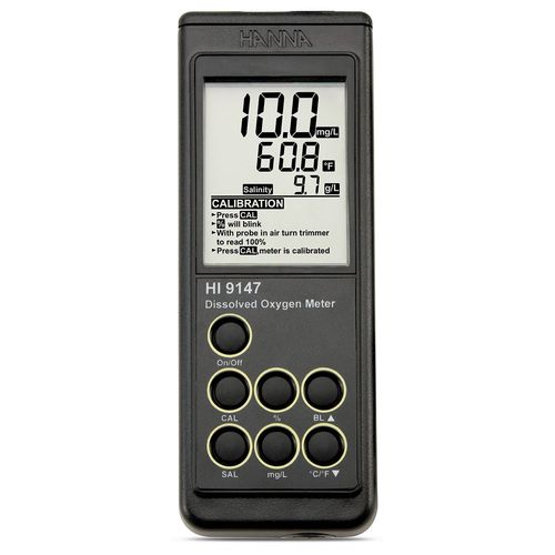 Анализатор растворенный кислород - HI9147 - Hanna Instruments - для измерения температуры / солесодержания / переносной