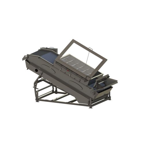 Конвейер для фруктов - CDT3608-DG - A & B Packing Equipment, Inc. - ленточный / наклонный / с регулируемой высотой