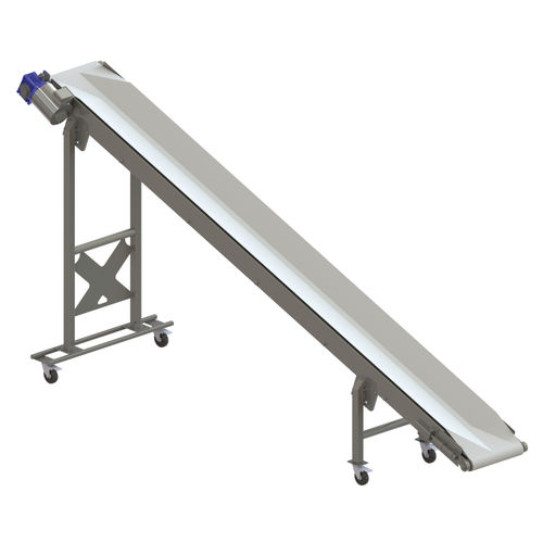Конвейер для питания - U-Trough - A & B Packing Equipment, Inc. - для фруктов / ленточный / мобильный