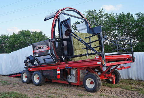 Линейный упаковщик тюков - 4000 - Stinger, Inc. - для квадратных кип / для круглых кип / автоматический