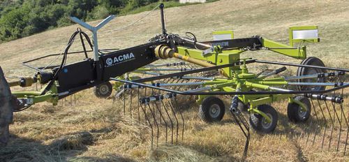 Ротационный валкообразователь - GD 680 - Acma srl - с центральной выгрузкой / двухроторный