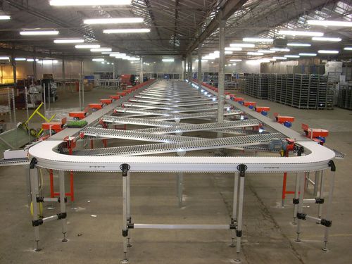 Конвейер для пластин - FL’EX Delivery system for trays - Flier Systems - ленточный