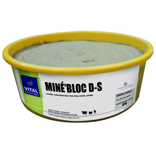 Лизунец в ведре для коз - Miné'Bloc D-S - Vital Concept - для овец / с микроэлементами / с магнием